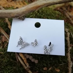 Butterfly stainless steel earrings